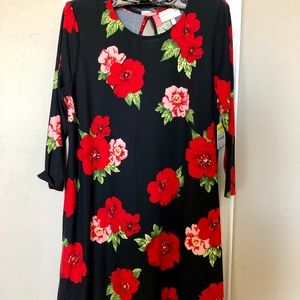 Half sleeve floral dress
